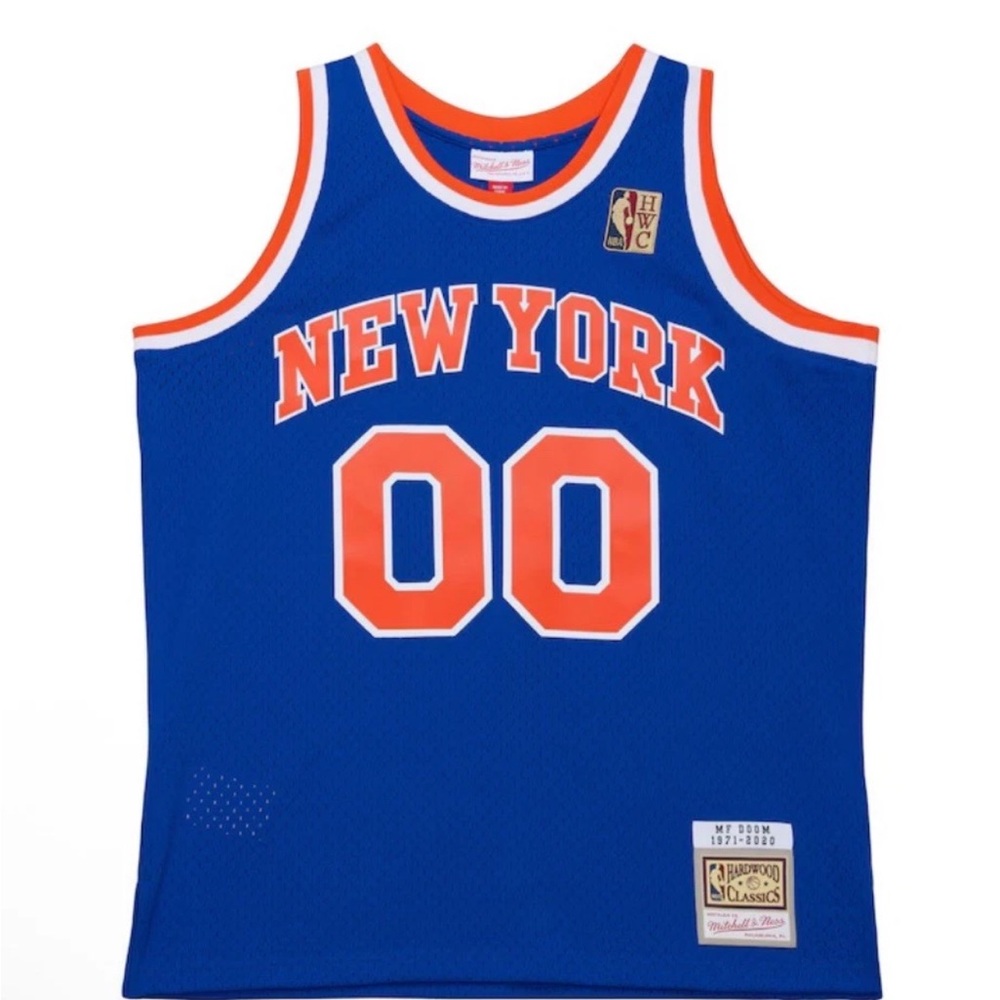 MF DOOM Limited Edition New York Knicks NBA Mitchell & Ness Jersey Size LARGE